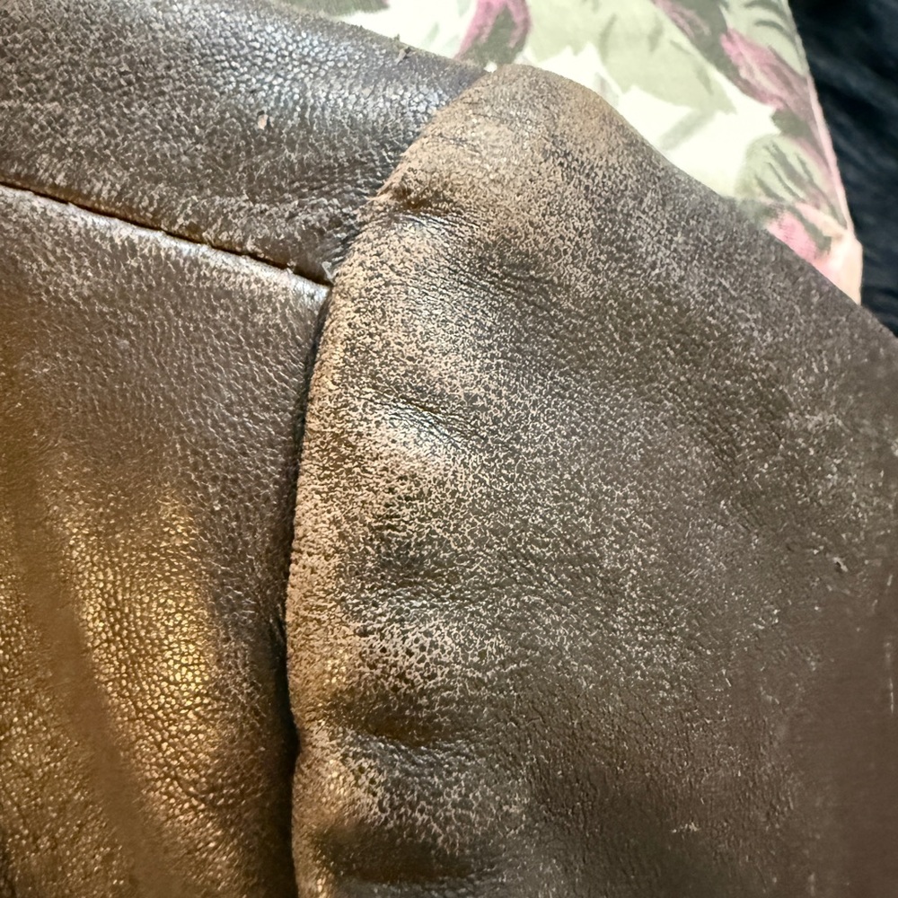 Vintage Joseph Barry by Adler Leather Blazer Jacket Brown Patina Size 40 - Picture 11 of 15